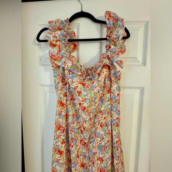 NWT Anthropologie RIXO June Floral Ruffled A-Line Midi Dress - size L - Picture 5 of 9